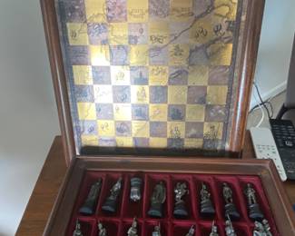 Pewter chess set