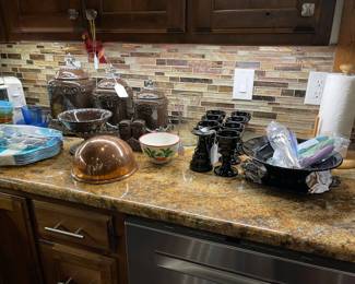 Canister set, copper mold, Veecups