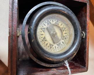 Antique nautical compass