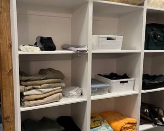 Men's shorts, socks, towels and My Pillow