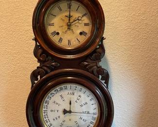 Clock #1 is a Rare B. B. Lewis Double Dial Perpetual Calendar Clock C. 1860's