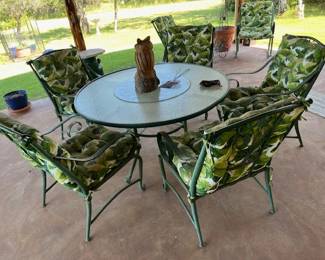 Nice table and chairs with umbrella