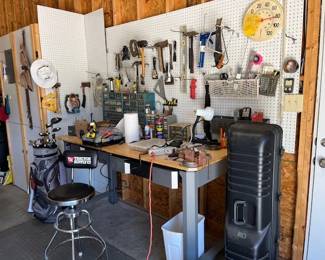 on the right when you enter the detached garage.