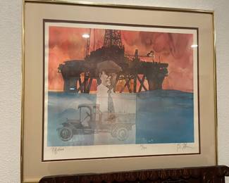 Original water color "Off Shore" signed and numbered 19/780