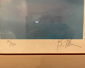 Artist signature and number