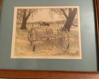 Etching by Phleat Boyd "Memories"