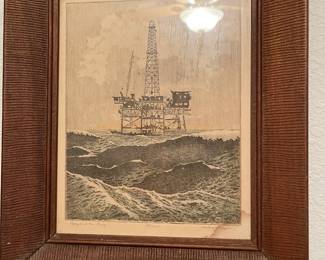 Phleat Boys etching "Beyond the Reef" 18/200, dated 1978