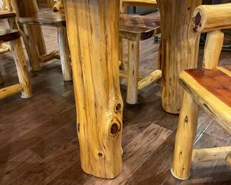 A close look at the wonderful legs of this dining table