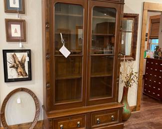 Another view of the antique display/china cabinet