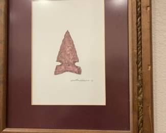 Original piece by Martha Hinson, Arrow head, signed