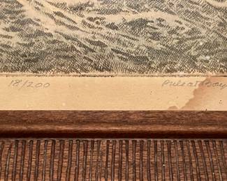 Number and artist signature