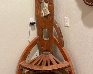Authentic hand crafted corner chair 
