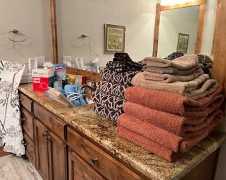 More towels and bathroom items
