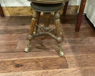 Victorian Oak Piano Stool