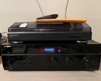 Audio Technica Turntable and Insignia Receiver with remote