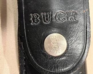 Close up of leather sheath