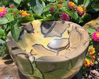 Septarian Dragon Stone carved bowl