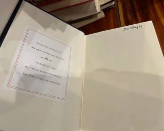 Mr Wright signed the books in his collection