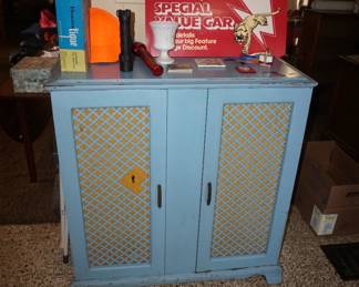 blue cabinet