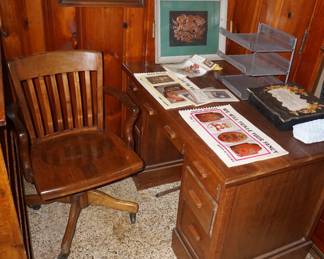 desk, chair, advertising