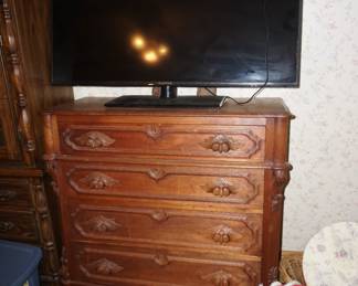 small wood carved chest of drawers