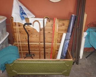 cedar chest, canes