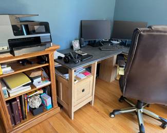 Desk chair & shelf only for sale no contents 
