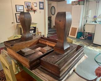 . . . hmm -- a nice antique library table that needs to be reassembled