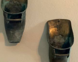 Antique Argentina Solid Brass Conquistador Battle Stirrups