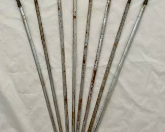 Vintage 12” Steel Skewers with Brass Figural Ends Made in India