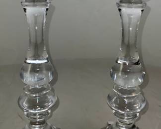 Miller Rogaska “Weston” 11” Crystal Candlesticks (Pair)