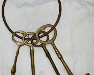 Vintage Replica Solid Brass Jail HOuse Keys