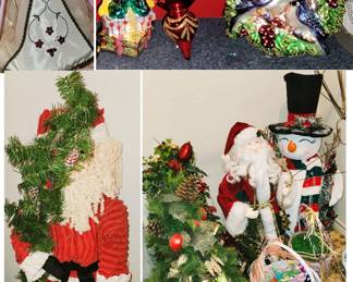 Mme Alexander Tree Topper, Radko ornaments, Small trees and large Santas