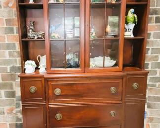 Petite mahogany cabinet. Lenox and Arthur Court items