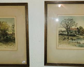 Old framed prints