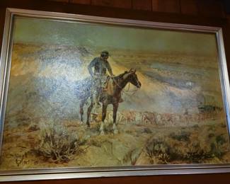 CM Russell Framed Reproduction "Wagon Boss"