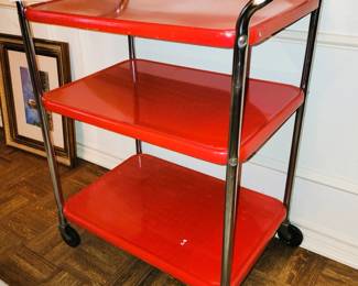 Enamel -tier red cart