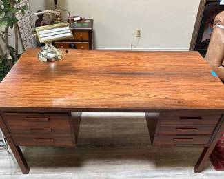 LC145Dark wood Mid Century Style Desk