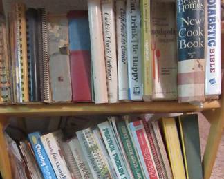 Cook books, also lots of hardback books and soft cover books available in this estate.