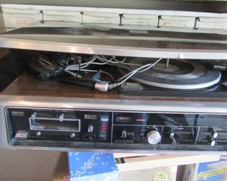 Eight track player and turntable NOT tested