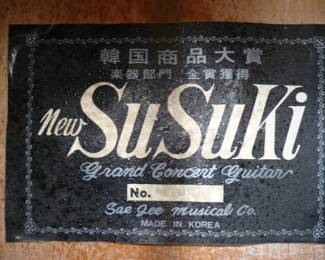 Inside label on guitar.