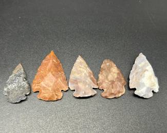 (5) Native American Arrowheads