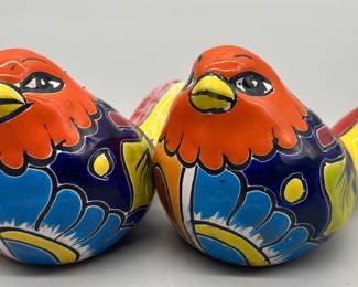 Mexican Talavera Pottery Bird Figurines