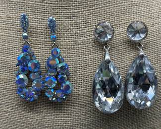 (2) Pair of Crystal Earrings