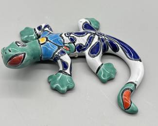 Mexican Talavera Pottery Lizard