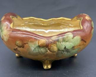MZ Austria Porcelain Footed Oval Acorn Dish