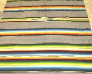 2 1940's Saltillo Serape Wool Weaving Blanket Rug Mexico