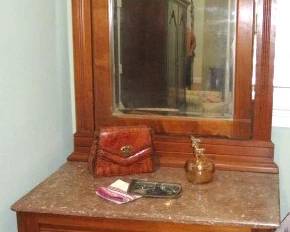 Antique Victorian Eastlake Marble Top Washstand with Mirror