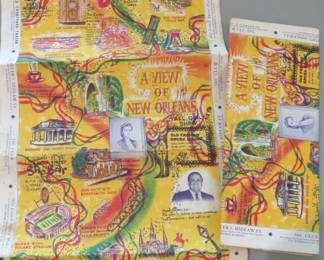 "A View Of New Orleans" Vintage Dinner Menu 