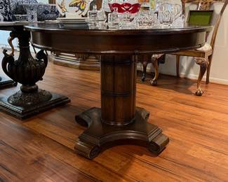 antique round wood table